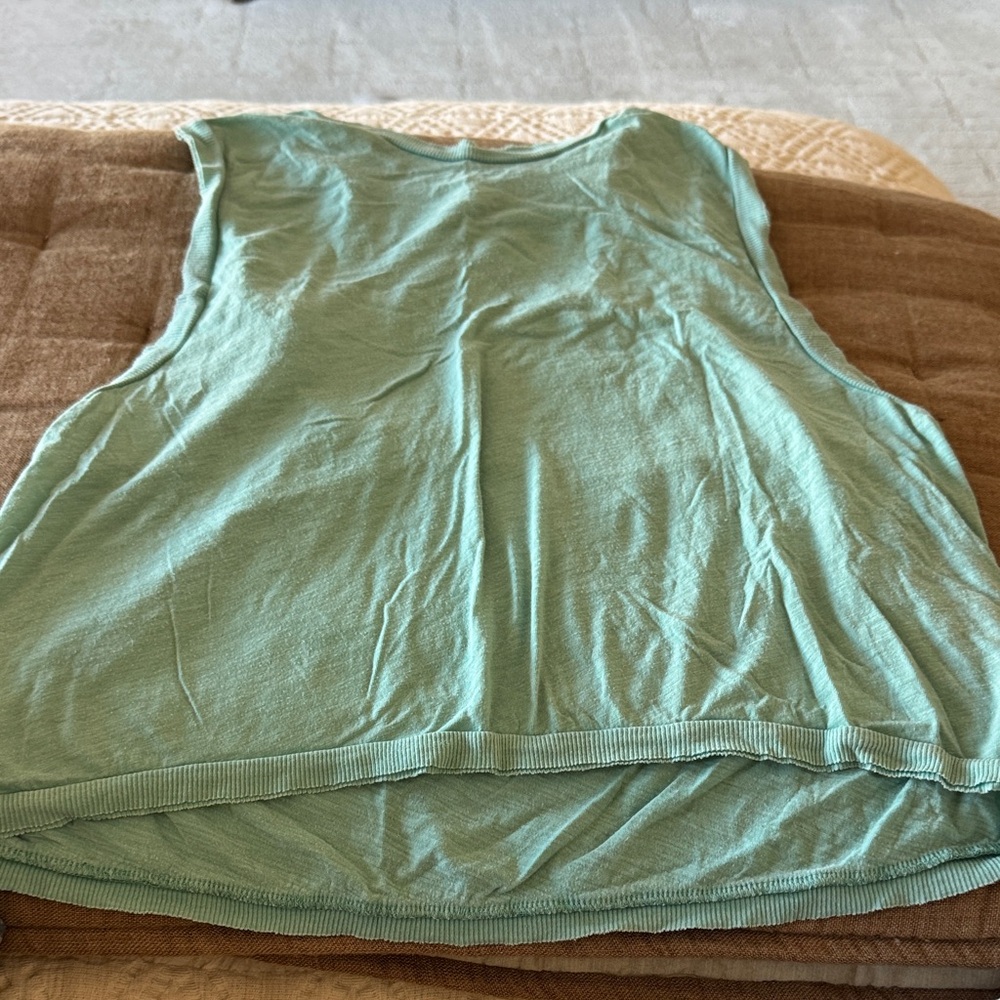 FREE PEOPLE Light Aqua Sleeveless Tank Top